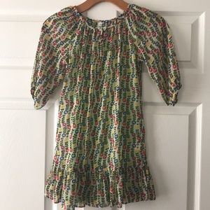 Floral ruffle bottom dress